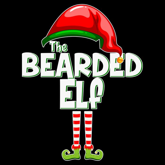 The Bearded Elf Funny Family Christmas 16 in Basic Backpack