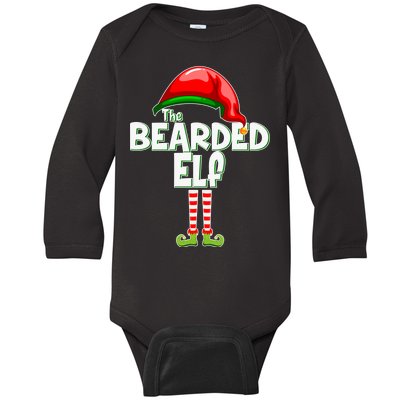 The Bearded Elf Funny Family Christmas Baby Long Sleeve Bodysuit