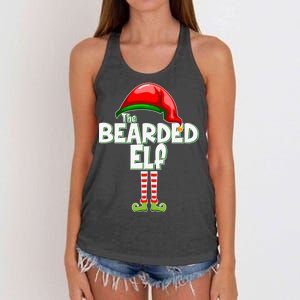 The Bearded Elf Funny Family Christmas Women's Knotted Racerback Tank