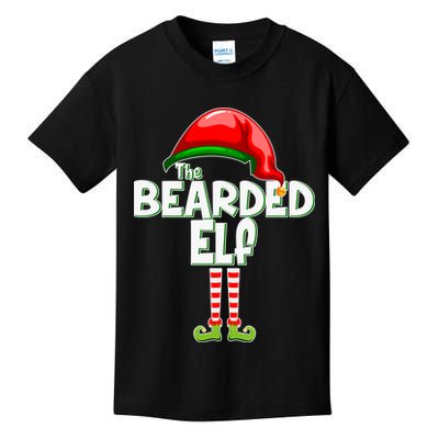 The Bearded Elf Funny Family Christmas Kids T-Shirt