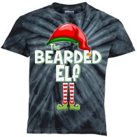 The Bearded Elf Funny Family Christmas Kids Tie-Dye T-Shirt