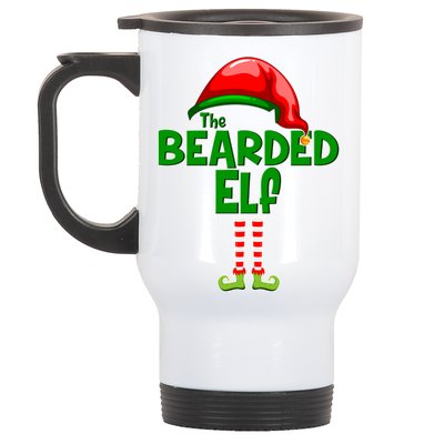 The Bearded Elf Funny Family Christmas Stainless Steel Travel Mug