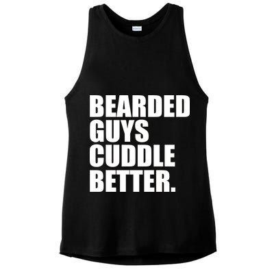 The Bearded Guys Cuddle Better Funny Beard Ladies PosiCharge Tri-Blend Wicking Tank