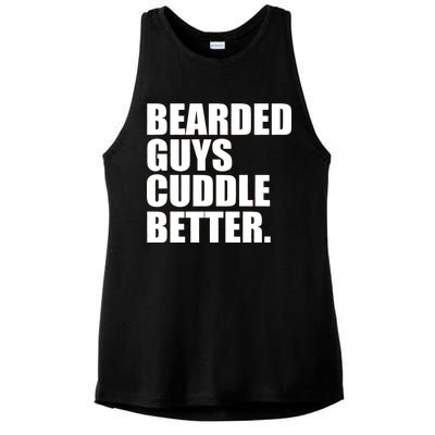 The Bearded Guys Cuddle Better Funny Beard Ladies PosiCharge Tri-Blend Wicking Tank