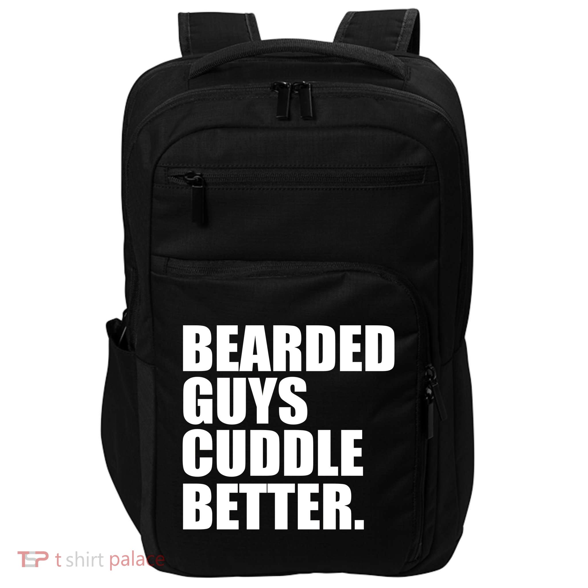 The Bearded Guys Cuddle Better Funny Beard Impact Tech Backpack