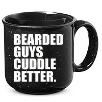 The Bearded Guys Cuddle Better Funny Beard 15oz Campfire Ceramic Mug