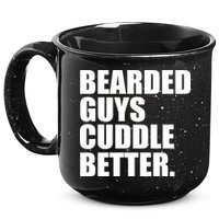 The Bearded Guys Cuddle Better Funny Beard 15oz Campfire Ceramic Mug