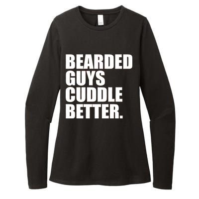 The Bearded Guys Cuddle Better Funny Beard Womens CVC Long Sleeve Shirt