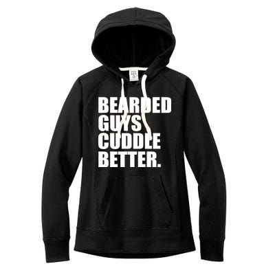 The Bearded Guys Cuddle Better Funny Beard Women's Fleece Hoodie