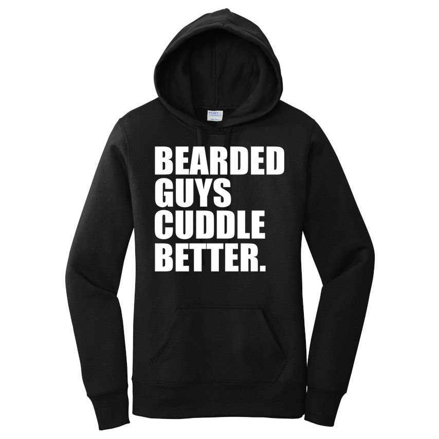 The Bearded Guys Cuddle Better Funny Beard Women's Pullover Hoodie