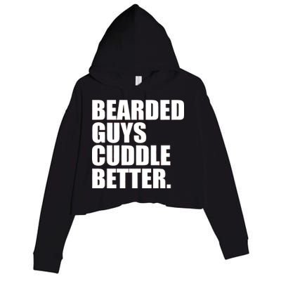 The Bearded Guys Cuddle Better Funny Beard Crop Fleece Hoodie