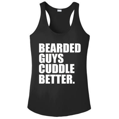 The Bearded Guys Cuddle Better Funny Beard Ladies PosiCharge Competitor Racerback Tank