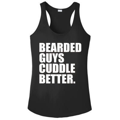 The Bearded Guys Cuddle Better Funny Beard Ladies PosiCharge Competitor Racerback Tank