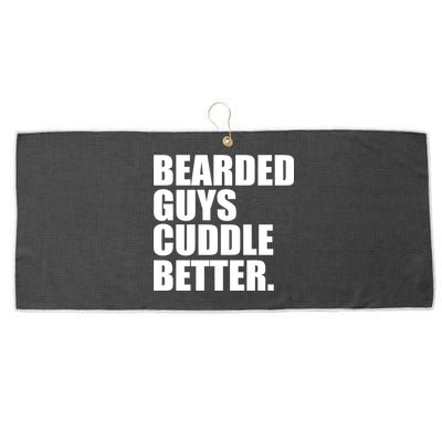 The Bearded Guys Cuddle Better Funny Beard Large Microfiber Waffle Golf Towel