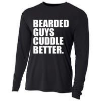 The Bearded Guys Cuddle Better Funny Beard Cooling Performance Long Sleeve Crew