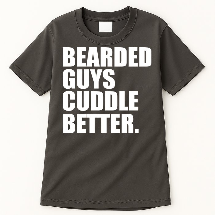 The Bearded Guys Cuddle Better Funny Beard Tall T-Shirt