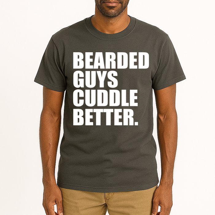 The Bearded Guys Cuddle Better Funny Beard Tall T-Shirt