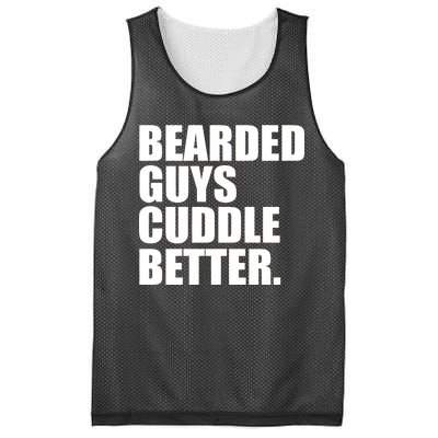 The Bearded Guys Cuddle Better Funny Beard Mesh Reversible Basketball Jersey Tank