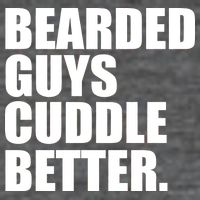 The Bearded Guys Cuddle Better Funny Beard Poster