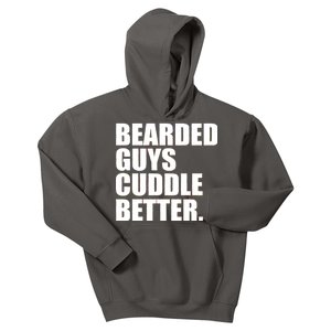 The Bearded Guys Cuddle Better Funny Beard Kids Hoodie