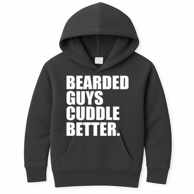 The Bearded Guys Cuddle Better Funny Beard Kids Hoodie