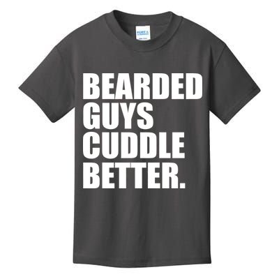 The Bearded Guys Cuddle Better Funny Beard Kids T-Shirt
