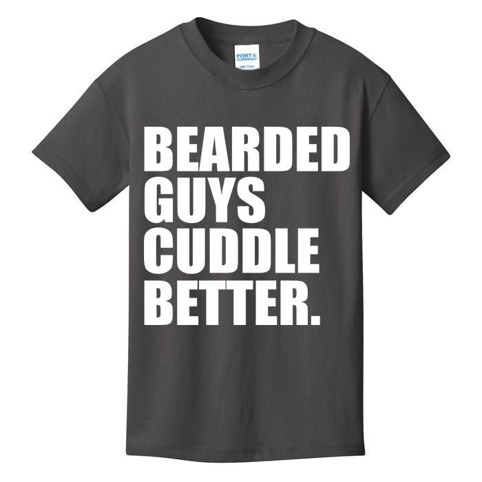 The Bearded Guys Cuddle Better Funny Beard Kids T-Shirt