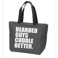 The Bearded Guys Cuddle Better Funny Beard Zip Tote Bag