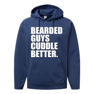 The Bearded Guys Cuddle Better Funny Beard Performance Fleece Hoodie