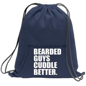 The Bearded Guys Cuddle Better Funny Beard Sweatshirt Cinch Pack Bag