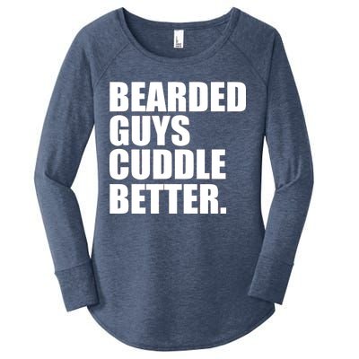 The Bearded Guys Cuddle Better Funny Beard Women's Perfect Tri Tunic Long Sleeve Shirt