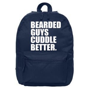 The Bearded Guys Cuddle Better Funny Beard 16 in Basic Backpack