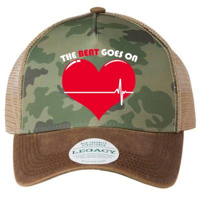 The Beat Goes On Heart Health Awareness Legacy Tie Dye Trucker Hat