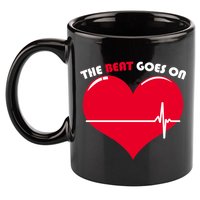 The Beat Goes On Heart Health Awareness 11oz C Handle Ceramic Mug