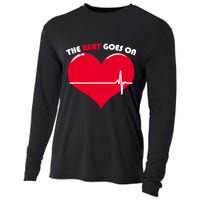 The Beat Goes On Heart Health Awareness Cooling Performance Long Sleeve Crew