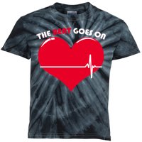 The Beat Goes On Heart Health Awareness Kids Tie-Dye T-Shirt