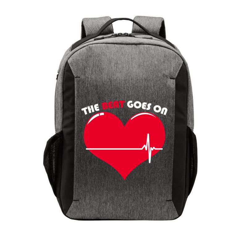 The Beat Goes On Heart Health Awareness Vector Backpack
