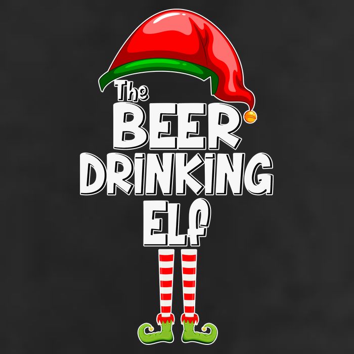 The Beer Drinking Elf Family Matching Christmas 7 Panel Mesh Trucker Snapback Hat