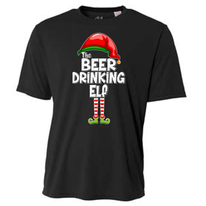 The Beer Drinking Elf Family Matching Christmas Cooling Performance Crew T-Shirt