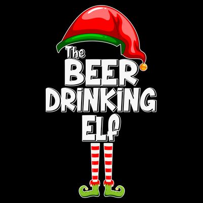 The Beer Drinking Elf Family Matching Christmas T-Shirt
