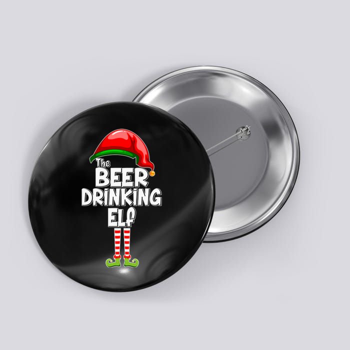 The Beer Drinking Elf Family Matching Christmas Button