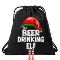 The Beer Drinking Elf Family Matching Christmas Drawstring Bag