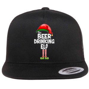 The Beer Drinking Elf Family Matching Christmas Flat Bill Trucker Hat