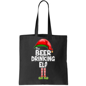 The Beer Drinking Elf Family Matching Christmas Tote Bag