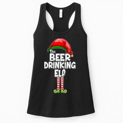 The Beer Drinking Elf Family Matching Christmas Womens Tank Top