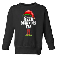 The Beer Drinking Elf Family Matching Christmas Toddler Sweatshirt