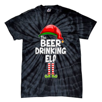 The Beer Drinking Elf Family Matching Christmas Tie-Dye T-Shirt