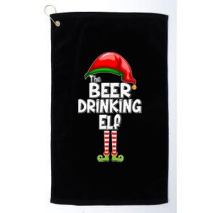 The Beer Drinking Elf Family Matching Christmas Platinum Collection Golf Towel