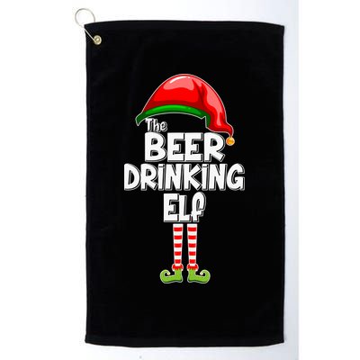 The Beer Drinking Elf Family Matching Christmas Golf Towel