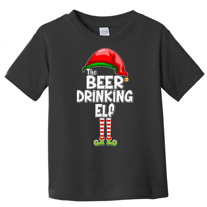 The Beer Drinking Elf Family Matching Christmas Toddler T-Shirt